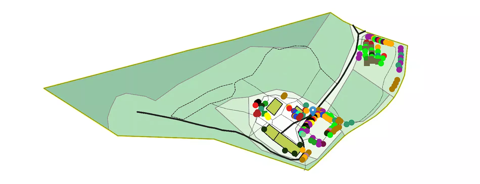Image of the interactive map used at the Beyond Buckthorns permaculture