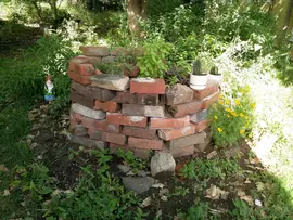 Herb spiral at Beyond Buckthorns