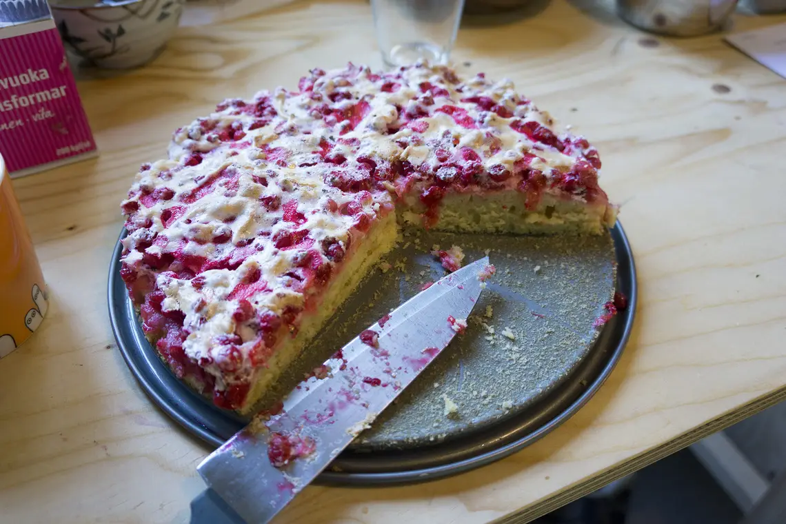Delicious Red currant cake 