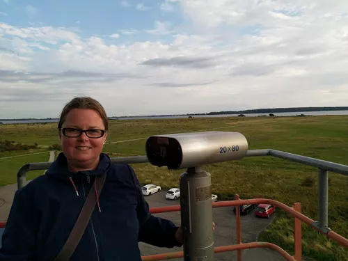 Visiting the nearby nature reserve and its old airfield tower - pic by Yuliia