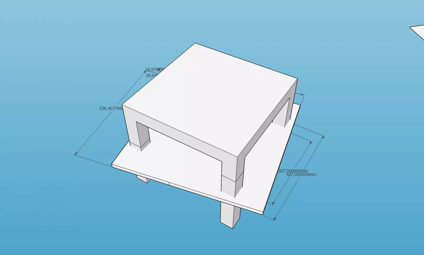 Lack Table extension 3d design