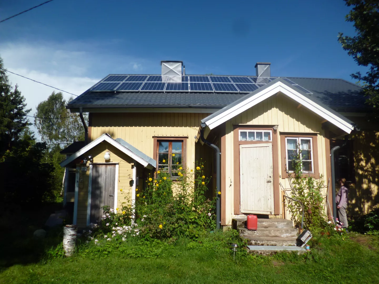 Newly installed PV system in Finland