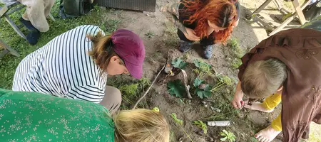 Retreat, making a mandala
