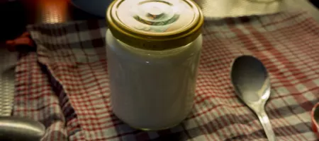 Joghurt glass with fesh homemade joghurt
